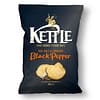 Kettle Sea Salt & Crushed Black Pepper - suolalla ja mustapippurilla maustetut perunalastut