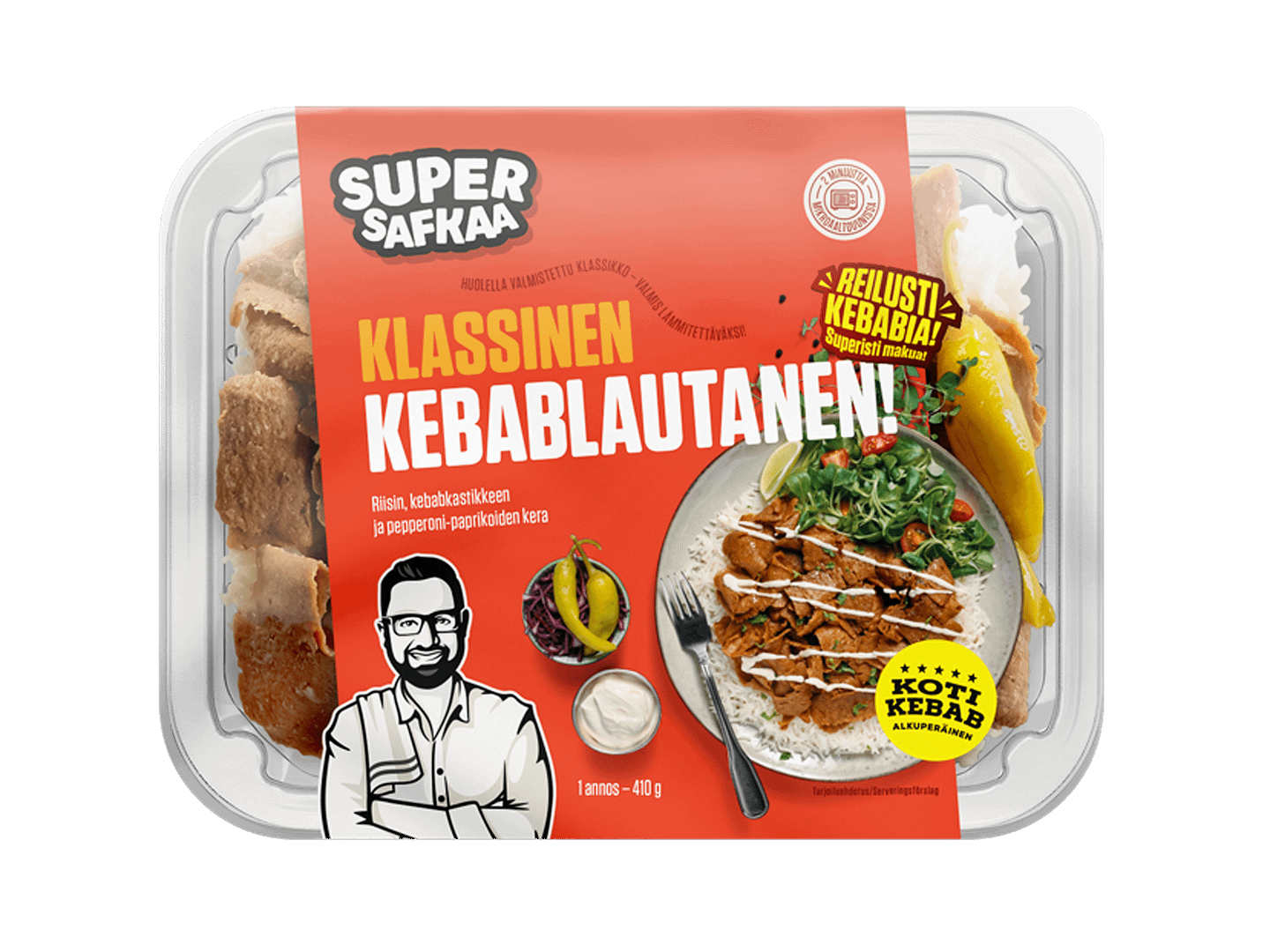 Super Safkaa Klassinen kebablautanen