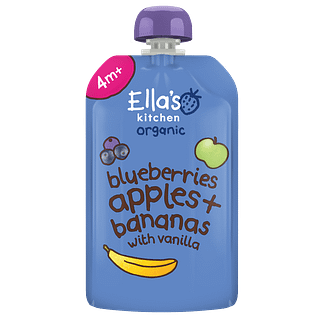 Ella's Kitchen hedelmäsose mustikka+omena+banaani+vanilja LUOMU
