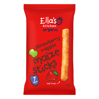 Ella’s Kitchen maissinaksu mansikka+omena LUOMU