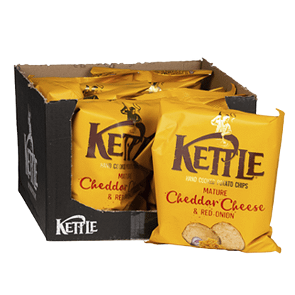Kettle Mature Cheddar Cheese & Red Onion - kypsytetyllä cheddarilla ja punaisella sipulilla maustetut perunalastut - Image 2