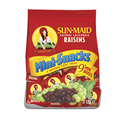 Sun-Maid Kalifornialainen Mini-Snacks rusina 9-pack