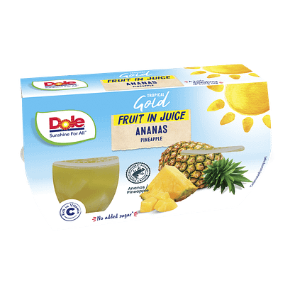 Dole Tropical Gold Ananas hedelmäkupit 4-pack