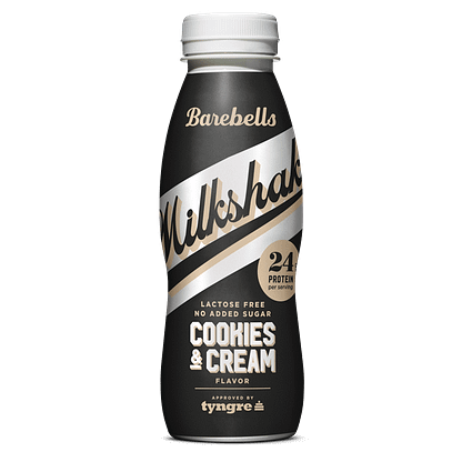 Barebells Milkshake Cookies & Cream - Keksin ja kermanmakuinen proteiinipirtelö