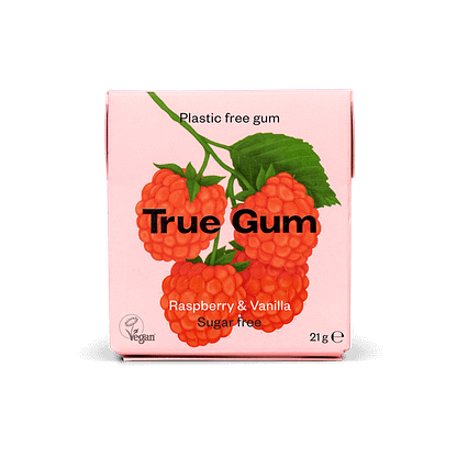 True Gum Raspberry & Vanilla -ksylitolipurukumi