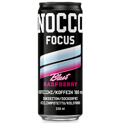 NOCCO FOCUS Raspberry Blast -energiajuoma