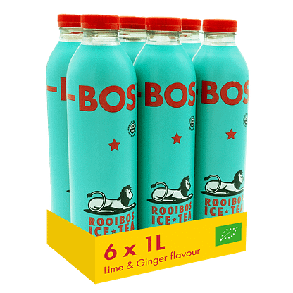 BOS Lime & Ginger Rooibos jäätee LUOMU iso pullo - Image 2
