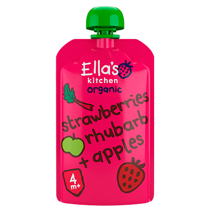 Ella's Kitchen hedelmäsose mansikka+raparperi+omena