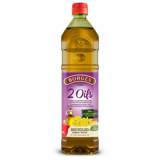 Borges 2 Oils rypsi- ja extra virgin oliiviöljysekoitus