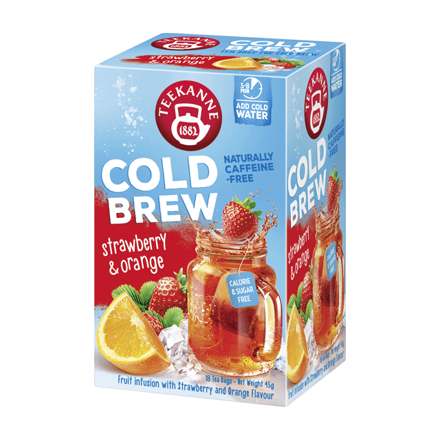 Teekanne Cold Brew Strawberry Orange hedelmähauduke