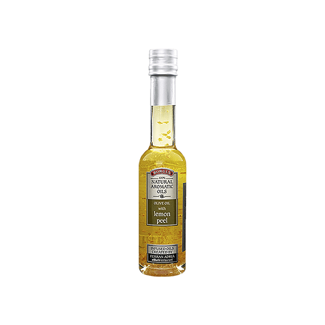 Borges Aromatics lemon peel sitruunankuorella maustettu oliiviöljy