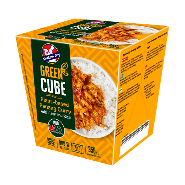 Kitchen Joy Green Cube Plant-Based Panang Curry With Jasmine Rice - Lejos