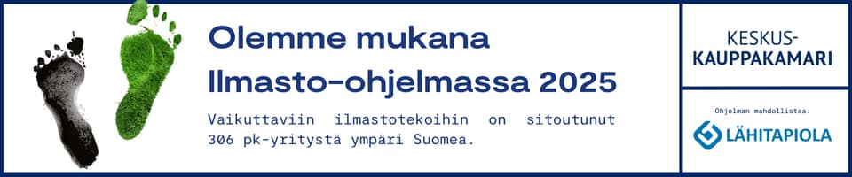 Olemme mukana ilmasto-ohjelmassa 2025-merkki