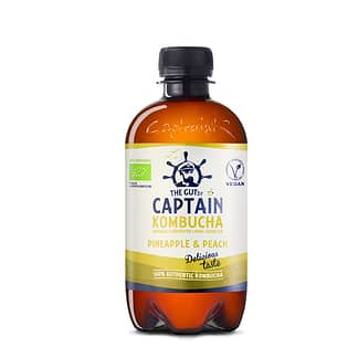 The GUTsy Captain Kombucha pineapple peach pullokuva