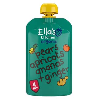 890025 Ella's Kitchen päärynä-aprikoosi-ananas-inkiväärisose 120 g luomu lowres