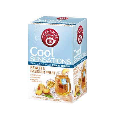 853151 Teekanne Cool Sensations Peach&Passion fruit hedelmähauduke 18x2,5 g lowres